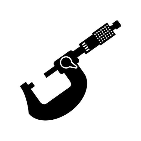 Simple Micrometer Precision Iconのイラスト素材