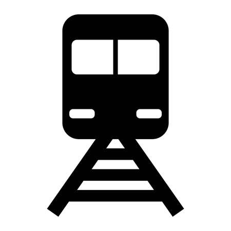 Station, Train Black Icon Vectorのイラスト素材
