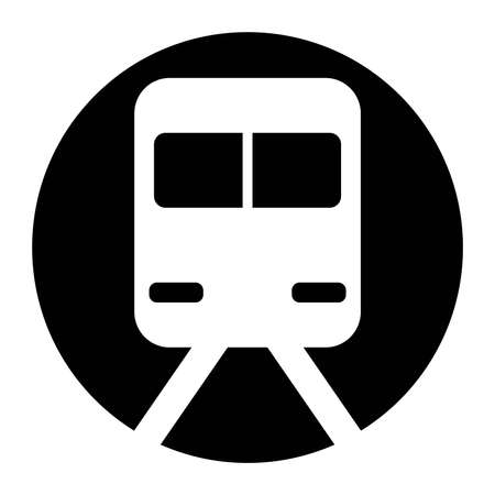 Station, Train Black Icon Vectorのイラスト素材