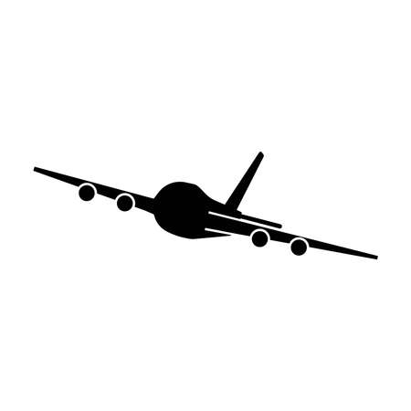 Airplane Icon Black Vectorのイラスト素材