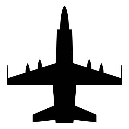 Jet Icon Black Vectorのイラスト素材