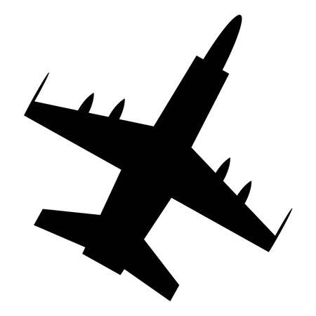 Jet Icon Black Vectorのイラスト素材