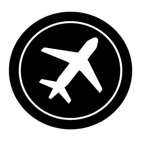 Airplane Icon Black Vectorのイラスト素材