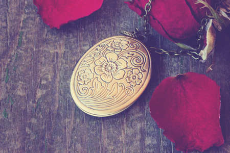 old vintage locket の写真素材