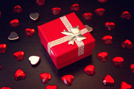 lovely red gift box for valentine s day 