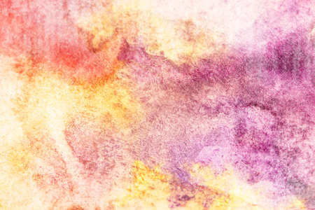 colorful watercolor spots on paper の写真素材