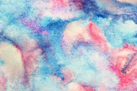 soft abstract watercolor background with blue and pink colors の写真素材
