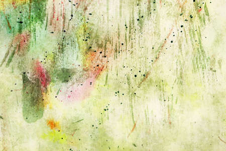 Grunge watercolor messy green background の写真素材