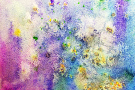 watercolor canvas with colorful spots  art background の写真素材