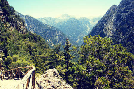 beautiful view of Samaria Gorge, Crete, Greeceの写真素材