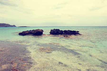 magnificent beach, Crete, Greeceの写真素材