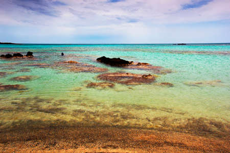 beautiful beach, Crete, Greeceの写真素材