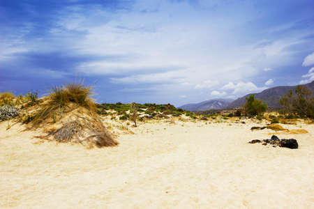 beautiful sandy beach, Crete, Greeceの写真素材