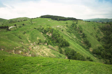 beautiful hilly landscapeの写真素材
