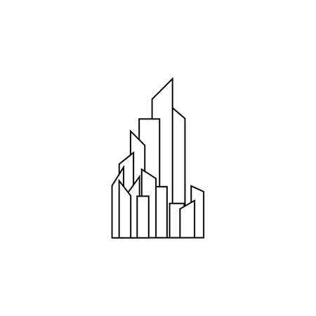 cityscape tower icon vector illustration template designのイラスト素材