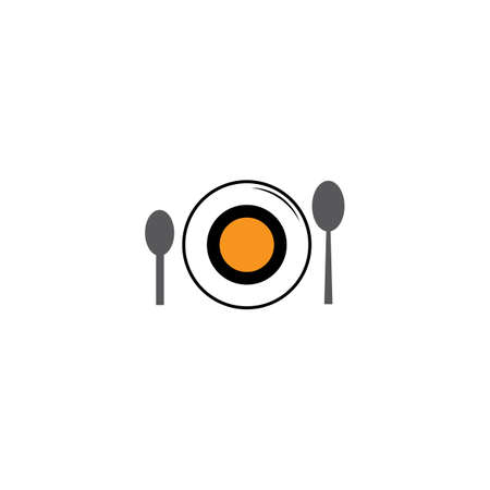 fork and spoon icon vector illustration template designのイラスト素材