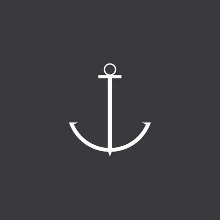 anchor icon vector illustration template designのイラスト素材