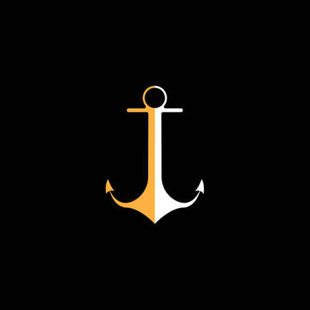 anchor icon vector illustration template designのイラスト素材