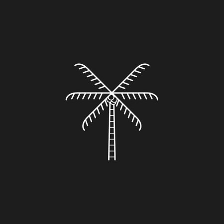 Palm tree summer logo template vector illustrationのイラスト素材