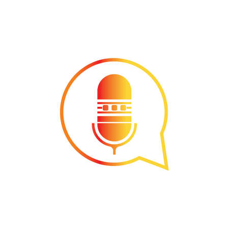 mic icon vector illustration template designのイラスト素材