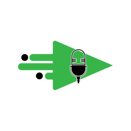 mic icon vector illustration template designのイラスト素材