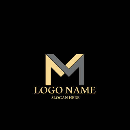 M Letter Logo Template vector illustration designのイラスト素材