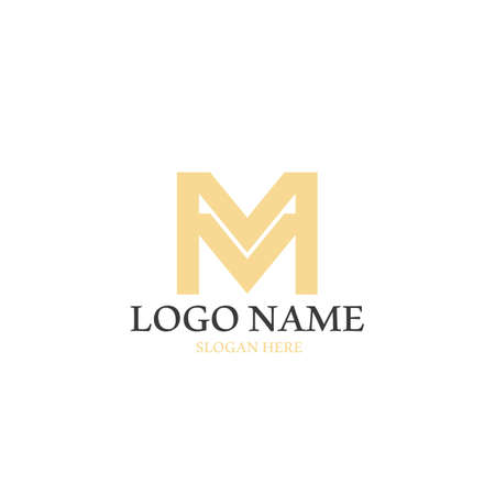 M Letter Logo Template vector illustration designのイラスト素材