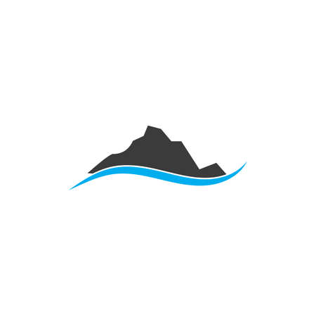 Mountain icon Logo Template Vector illustration designのイラスト素材