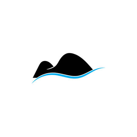 Mountain icon Logo Template Vector illustration designのイラスト素材