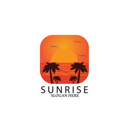 sunrise icon vector illustration template designのイラスト素材