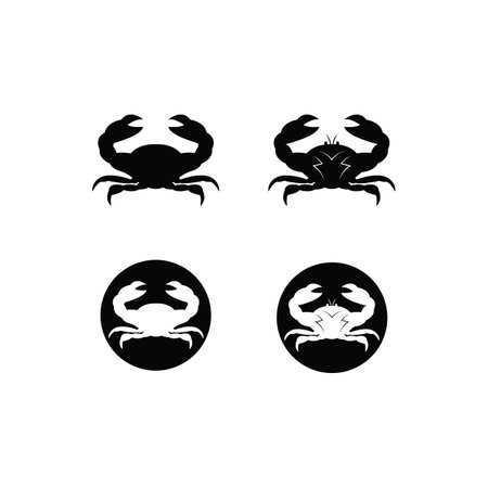 crab icon vector illustration template designのイラスト素材