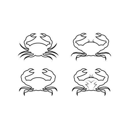 crab icon vector illustration template designのイラスト素材
