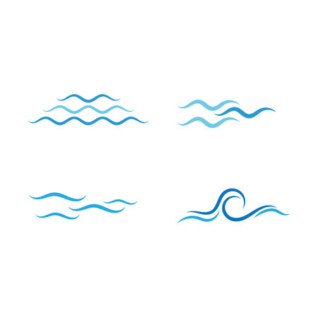 water and wave icon vector illustration template designのイラスト素材