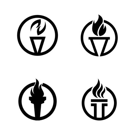 torch icon vector illustration template designのイラスト素材