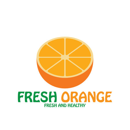 Fresh Orange Fruit, Slice of Lemon Lime Grapefruit icon vector illustration template designのイラスト素材