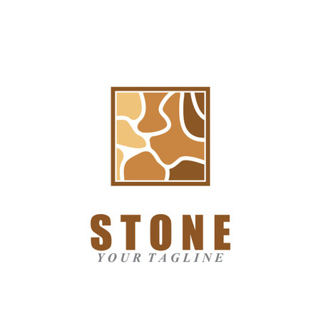 stone vector logo icon illustration template designのイラスト素材