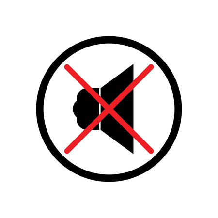 silent icon vector illustration designのイラスト素材