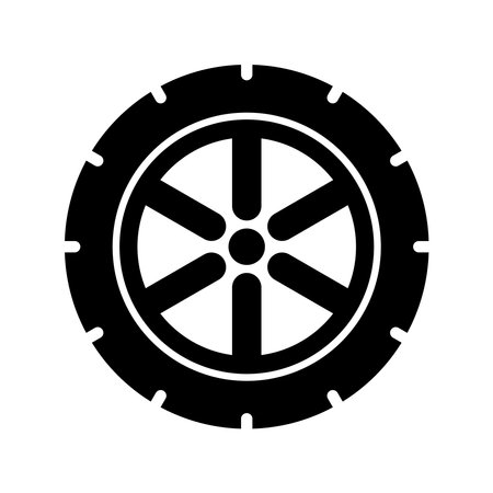 wheel icon vector illustration logo designのイラスト素材