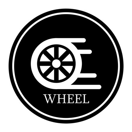 wheel icon vector illustration logo designのイラスト素材
