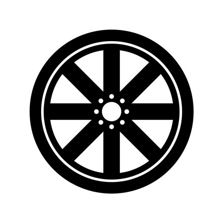 wheel icon vector illustration logo designのイラスト素材
