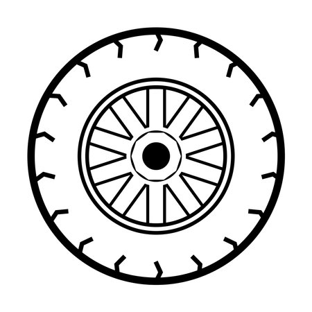 wheel icon vector illustration logo designのイラスト素材
