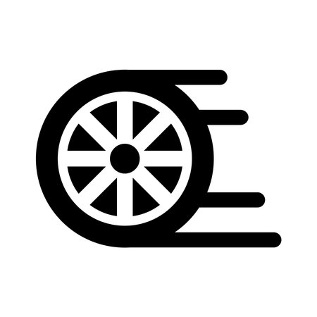 wheel icon vector illustration logo designのイラスト素材
