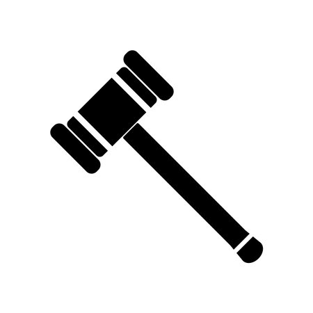 hammer icon vetcor illustration logo designのイラスト素材