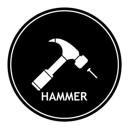hammer icon vector illustration logo designのイラスト素材