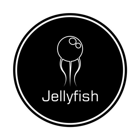 jellyfish icon vector illustration logo designのイラスト素材