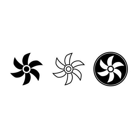 fan icon vector illustration logo designのイラスト素材