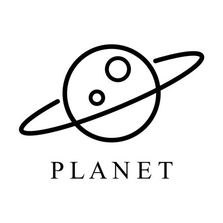 planets icon vector template illustration logo designのイラスト素材