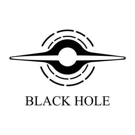 black hole icon vector template illustration logo designのイラスト素材