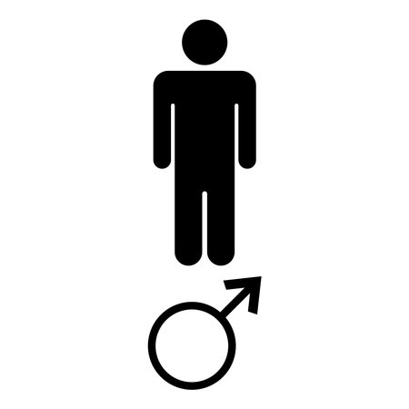 male gender icon vector template illustration designのイラスト素材