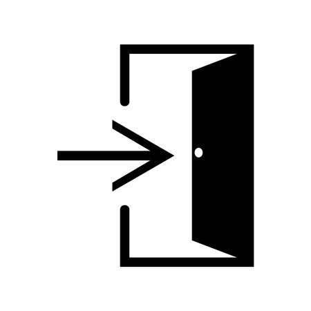 door icon vector template illustration logo designのイラスト素材